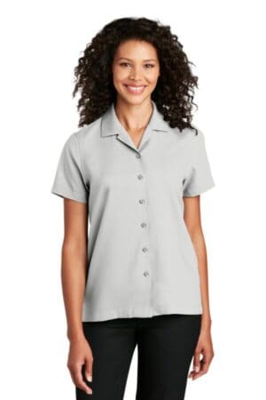 SILVER LW400 port authority ladies short sleeve performance staff shirt