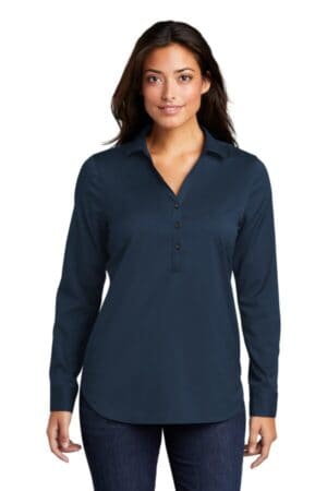 RIVER BLUE NAVY LW680 port authority ladies city stretch tunic