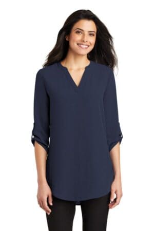 LW701 port authority ladies 3/4-sleeve tunic blouse
