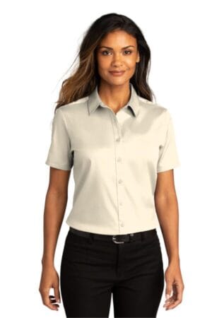 ECRU LW809 port authority ladies short sleeve superpro react twill shirt