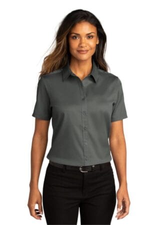 LW809 port authority ladies short sleeve superpro react twill shirt