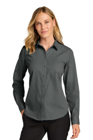 LW816 port authority women's long sleeve nailhead easy care shirt