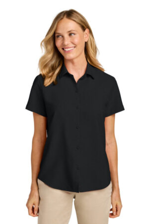LW963 port authority women's short sleeve uv dockside shirt