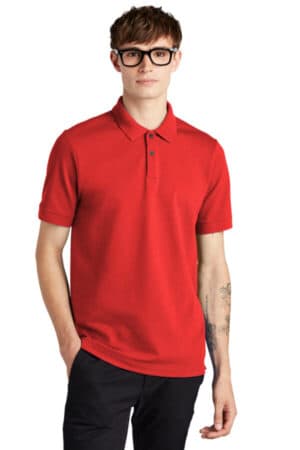 APPLE RED MM1000 mercer mettle stretch heavyweight pique polo