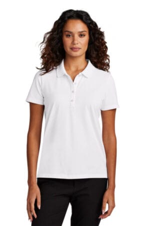 WHITE Mercer mettle MM1005 mercer mettle women's stretch pique polo