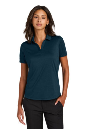INSIGNIA BLUE HEATHER MM1021 mercer mettle women's recharge jersey polo