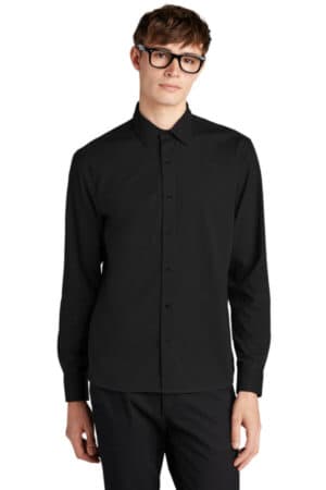 DEEP BLACK MM2000 mercer mettle long sleeve stretch woven shirt