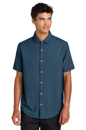 NIGHT NAVY DASH PRINT MM2006 mercer mettle short sleeve uv capital tech shirt