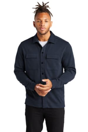 NIGHT NAVY MM3004 mercer mettle double-knit snap front jacket