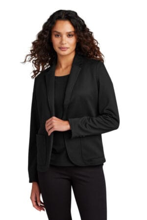 DEEP BLACK Mercer mettle MM3031 mercer mettle women's relaxed knit blazer