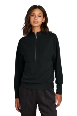 MM3041 mercer mettle women's linear texture 1/4-zip