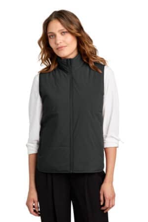 DEEP BLACK MM7223 mercer mettle women's brookline quilted vest