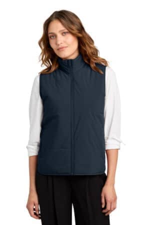 NIGHT NAVY MM7223 mercer mettle women's brookline quilted vest
