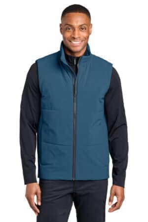 DEEP LAKE DEEP LAKE MRA442 miir sashiko stretch puffy vest