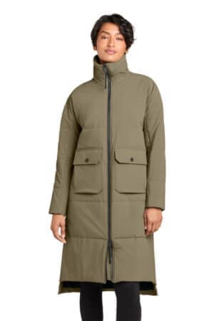 MRAW445 miir women's sashiko stretch puffy long jacket