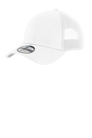 WHITE/ WHITE NE204 new era snapback contrast front mesh cap