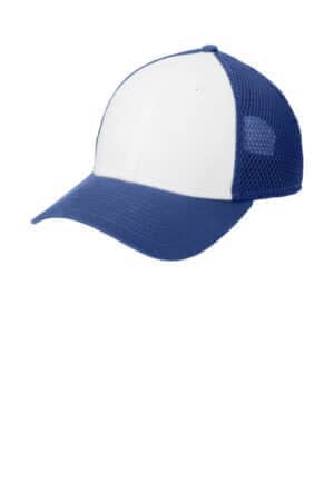 WHITE/ ROYAL NE204 new era snapback contrast front mesh cap