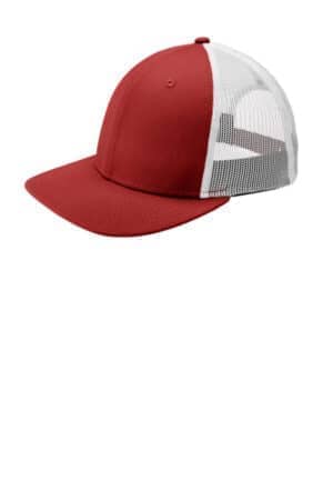 SCARLET/ WHITE NE207 new era snapback low profile trucker cap