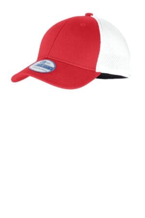 SCARLET RED/ WHITE NE302 new era youth stretch mesh cap