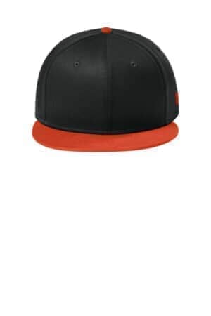 FLAG BLACK/ TEAM ORANGE NE400 new era-flat bill snapback cap