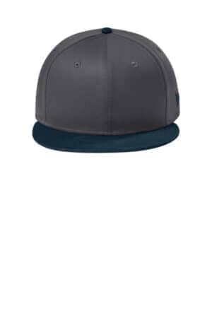 FLAG CHARCOAL/ DEEP NAVY NE400 new era-flat bill snapback cap