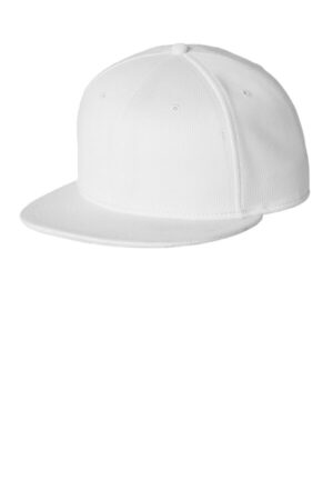 WHITE NE409 new era pivot flat bill snapback cap