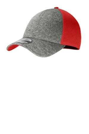 SCARLET RED/ SHADOW HEATHER NE702 new era shadow stretch mesh cap
