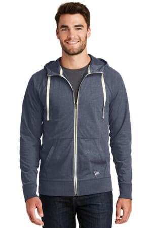 NEA122 new era sueded cotton blend full-zip hoodie