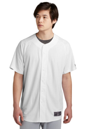WHITE NEA220 new era diamond era full-button jersey