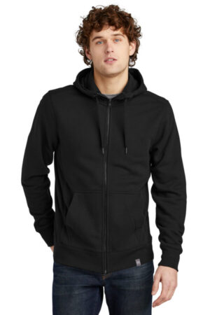 BLACK NEA502 new era french terry full-zip hoodie