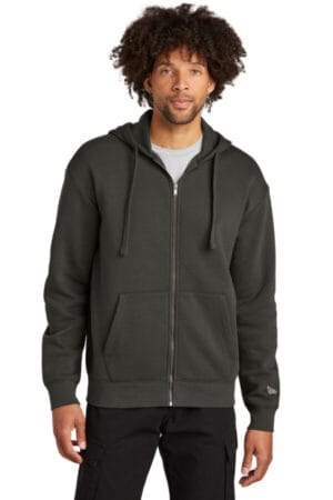 GRAPHITE NEA526 new era heritage fleece full-zip hoodie