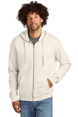 SOFT BEIGE NEA526 new era heritage fleece full-zip hoodie