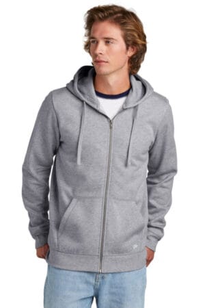 ATHLETIC HEATHER NEA551 new era comeback fleece full-zip hoodie