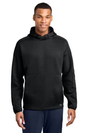 BLACK NEA565 new era double back pullover hoodie