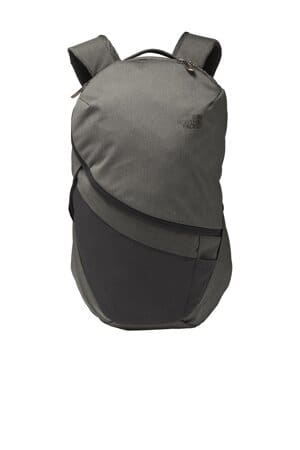 black monogrammed north face backpack