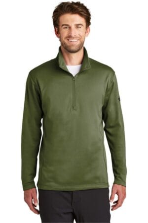 BURNT OLIVE GREEN NF0A3LHB the north face tech 1/4-zip fleece