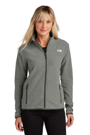 TNF MEDIUM GREY HEATHER NF0A7V4K the north face ladies glacier full-zip fleece jacket