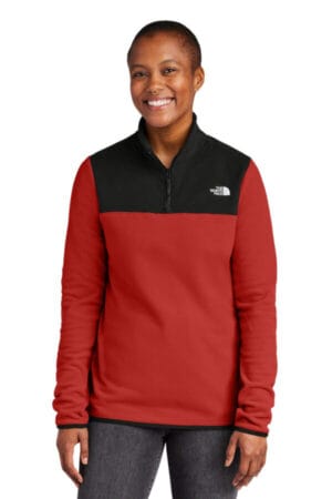 RAGE RED / TNF BLACK NF0A7V4M the north face ladies glacier 1/4-zip fleece