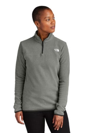 TNF MEDIUM GREY HEATHER NF0A7V4M the north face ladies glacier 1/4-zip fleece