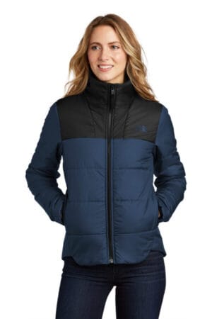 SHADY BLUE NF0A7V6K the north face ladies chest logo everyday insulated jacket