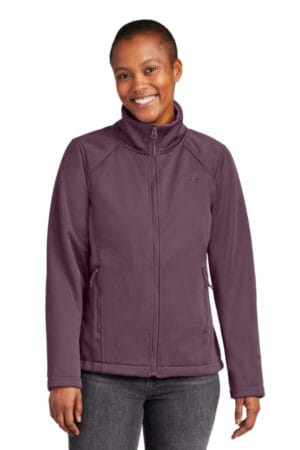 TNF BLACKBERRY WINE NF0A88D4 the north face ladies chest logo ridgewall soft shell jacket