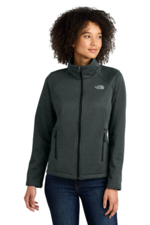 TNF DARK GREY HEATHER NF0A88D4 the north face women's chest logo ridgewall soft shell jacket