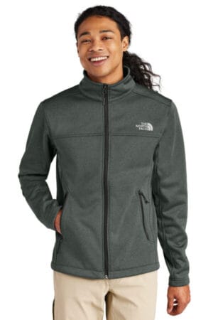 TNF DARK GREY HEATHER NF0A88D5 the north face chest logo ridgewall soft shell jacket