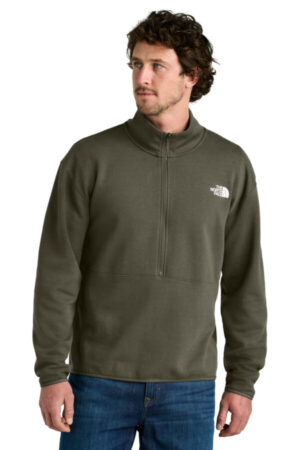 NEW TAUPE GREEN NF0A8C5G the north face double-knit 1/2-zip fleece