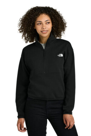 TNF BLACK NF0A8C5H the north face women's double-knit 1/2-zip fleece