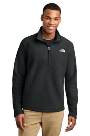 TNF BLACK HEATHER NF0A8JF6 the north face textured pine grove 1/2-zip