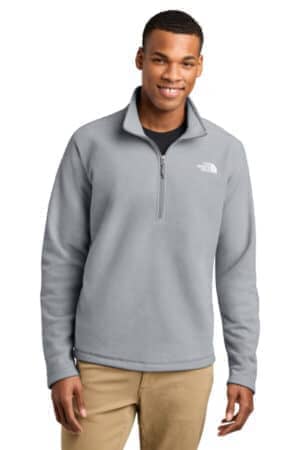 TNF LIGHT GREY HEATHER NF0A8JF6 the north face textured pine grove 1/2-zip
