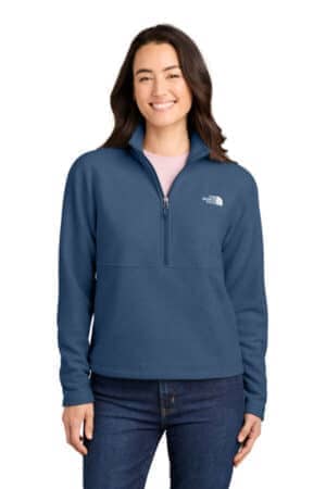 SHADY BLUE HEATHER NF0A8JF7 the north face women's textured pine grove 1/2-zip