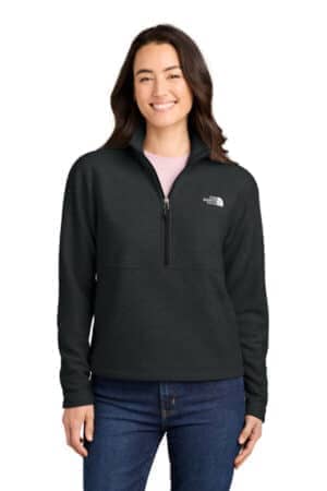 TNF BLACK HEATHER NF0A8JF7 the north face women's textured pine grove 1/2-zip