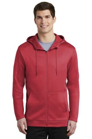 GYM RED NKAH6259 nike therma-fit full-zip fleece hoodie